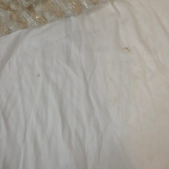 Vintage Rubie’s Angel Costume White Gold Sequin Dress Child Medium USA Made 70s - Picture 12 of 12